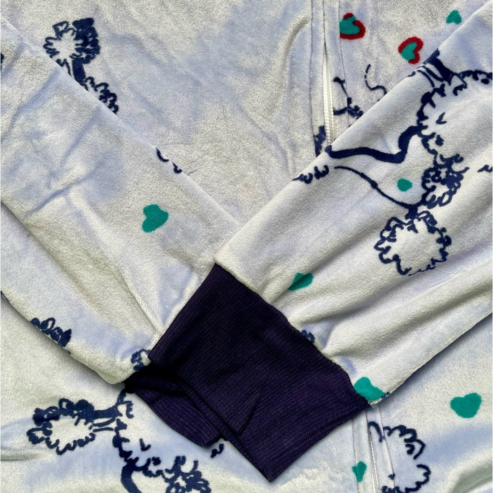 Hale Bob Onesie Zip Up Hoodie Pajamas with Poodle Print Size Large NWT $188.00 - Picture 10 of 14